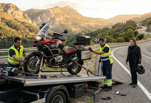 traslado por accidente moto